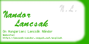 nandor lancsak business card