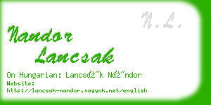 nandor lancsak business card